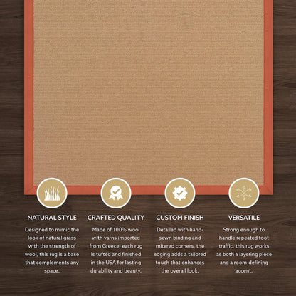 Athena Cork & Burnt Orange 5x8, Rug