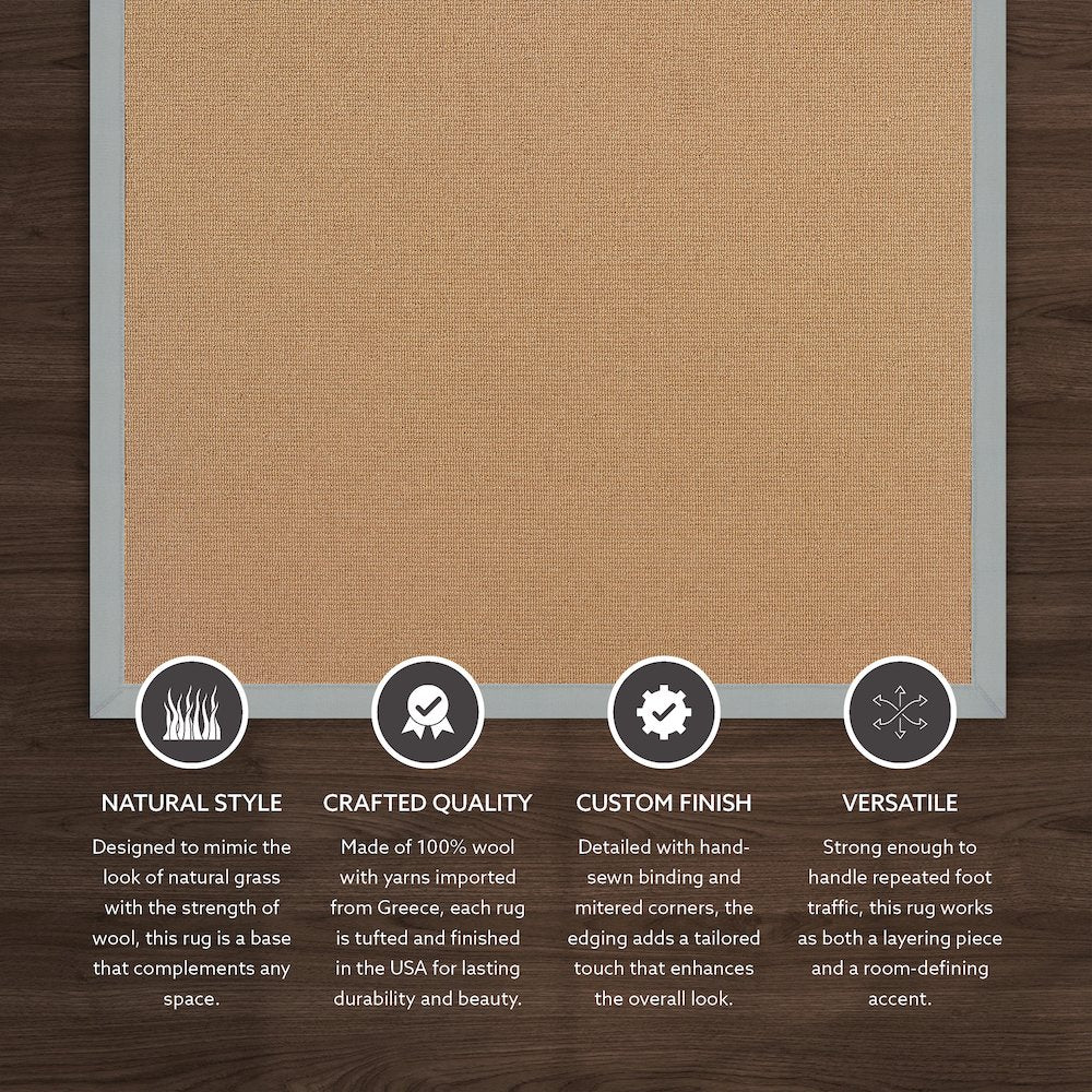 Athena Cork & Ice Blue 4x6, Rug
