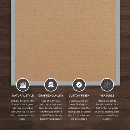 Athena Cork & Ice Blue 4x6, Rug