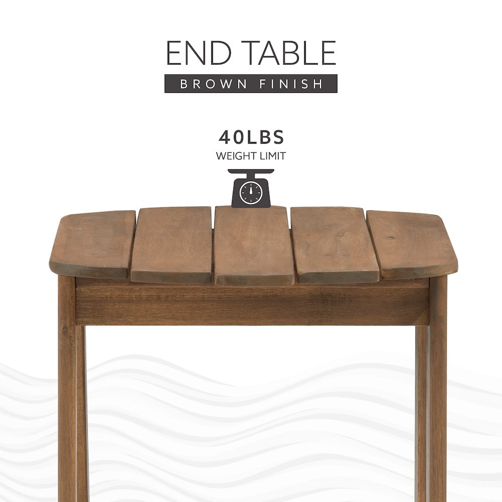 Acorn Finish Adirondack End Table