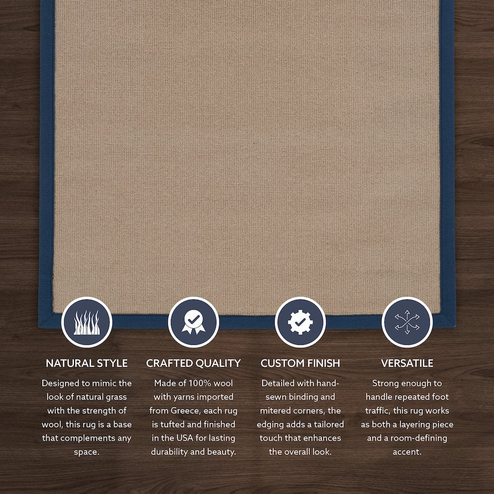 Athena Cork & Blue 2.6x8, Rug