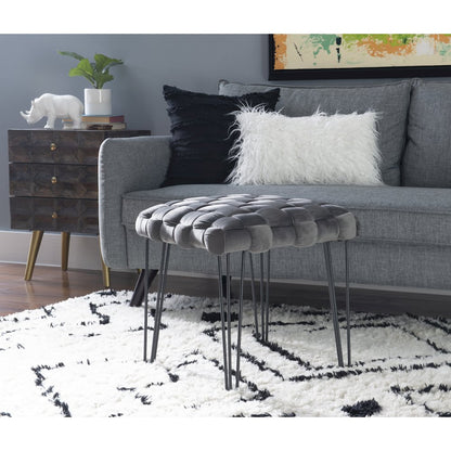 Shadbury Square Stool Grey