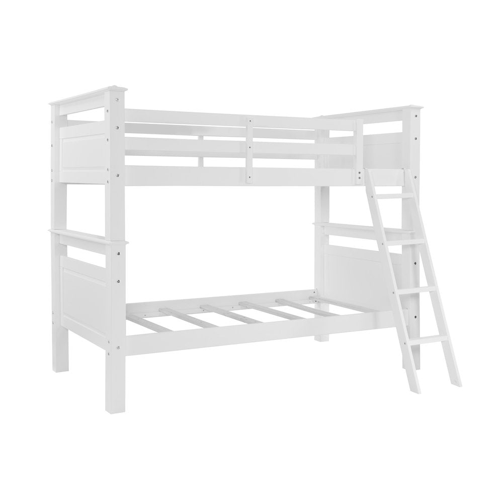 Beckett Twin Over Twin Bunk Bed, White