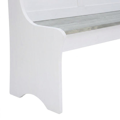 Solid Pine Corner Breakfast Nook Banquette Set with Storage Benches, White