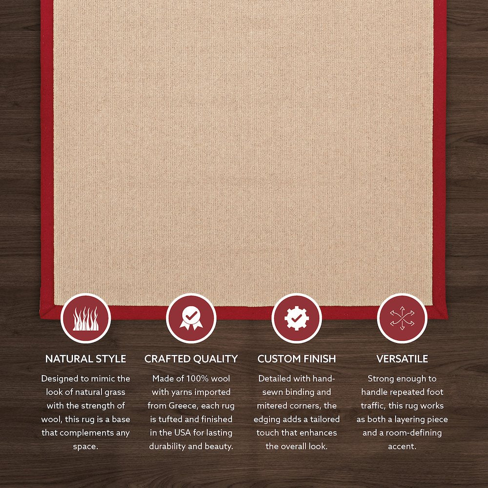 Athena Cork & Red 4x6, Rug