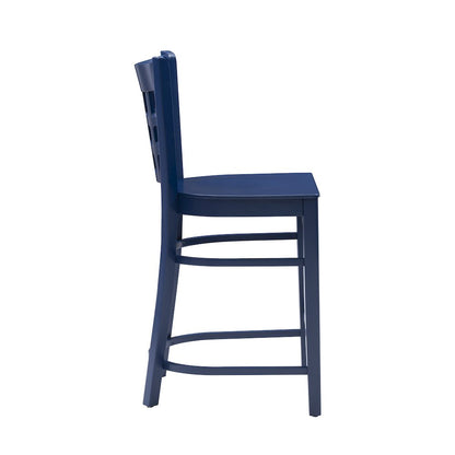 Lola Navy Counter Stool W Wood Seat