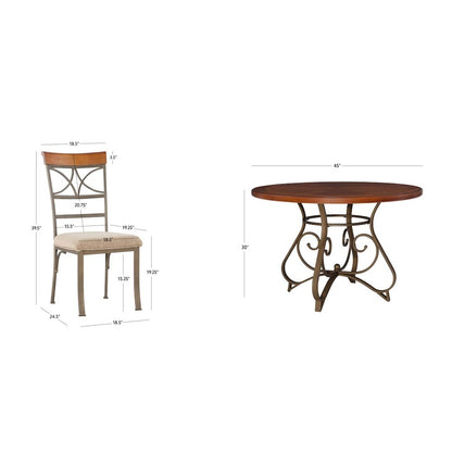 Hamilton 5pc Stationary Dining Set