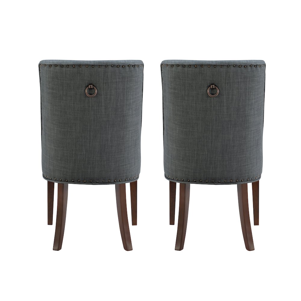 Adler Dining Chair Espresso Grey Set of Two