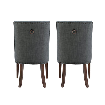 Adler Dining Chair Espresso Grey Set of Two