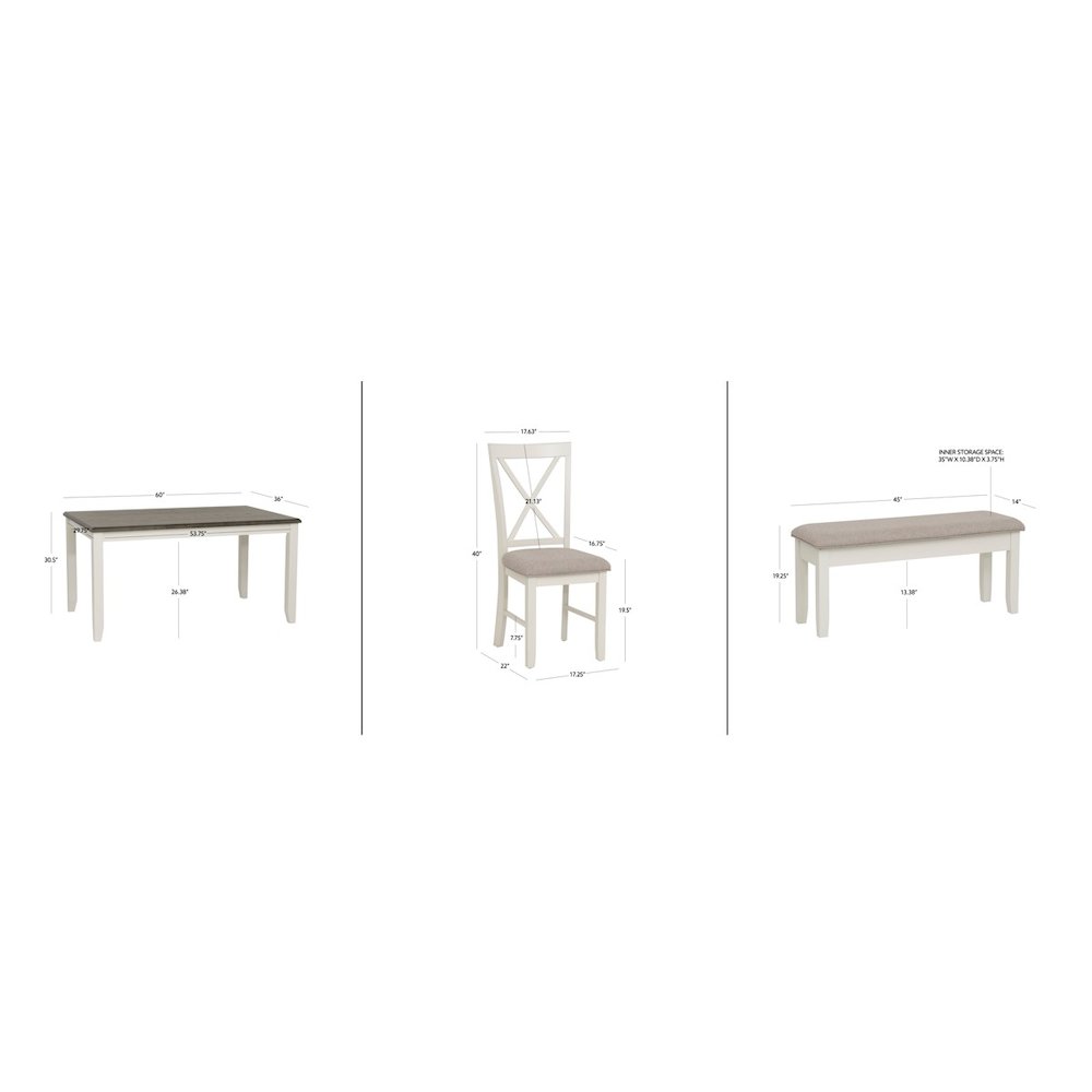 Jane Grey 6 Piece Dining Set