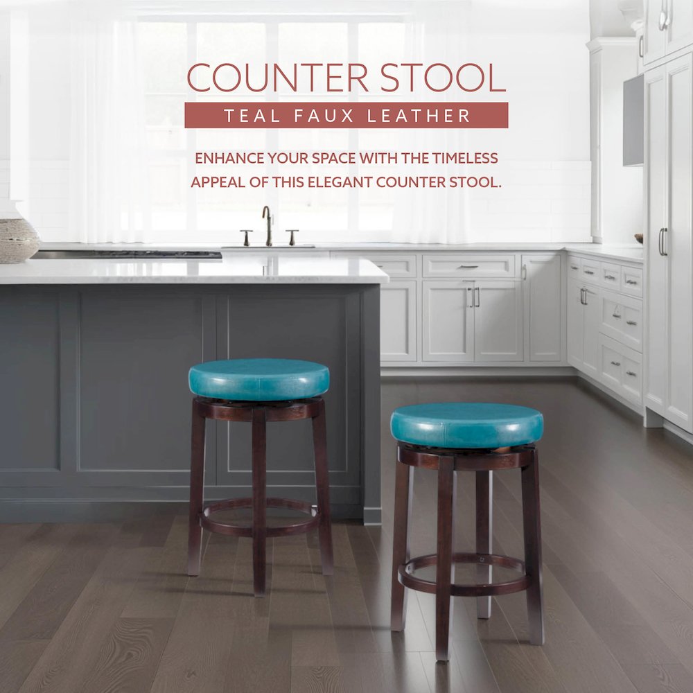 Maya Teal 24 Inches Counter Stool