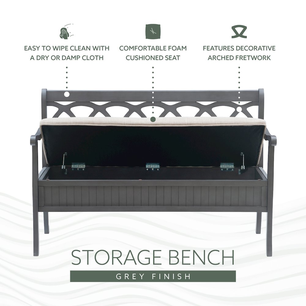 Elliana Storage Bench Grey