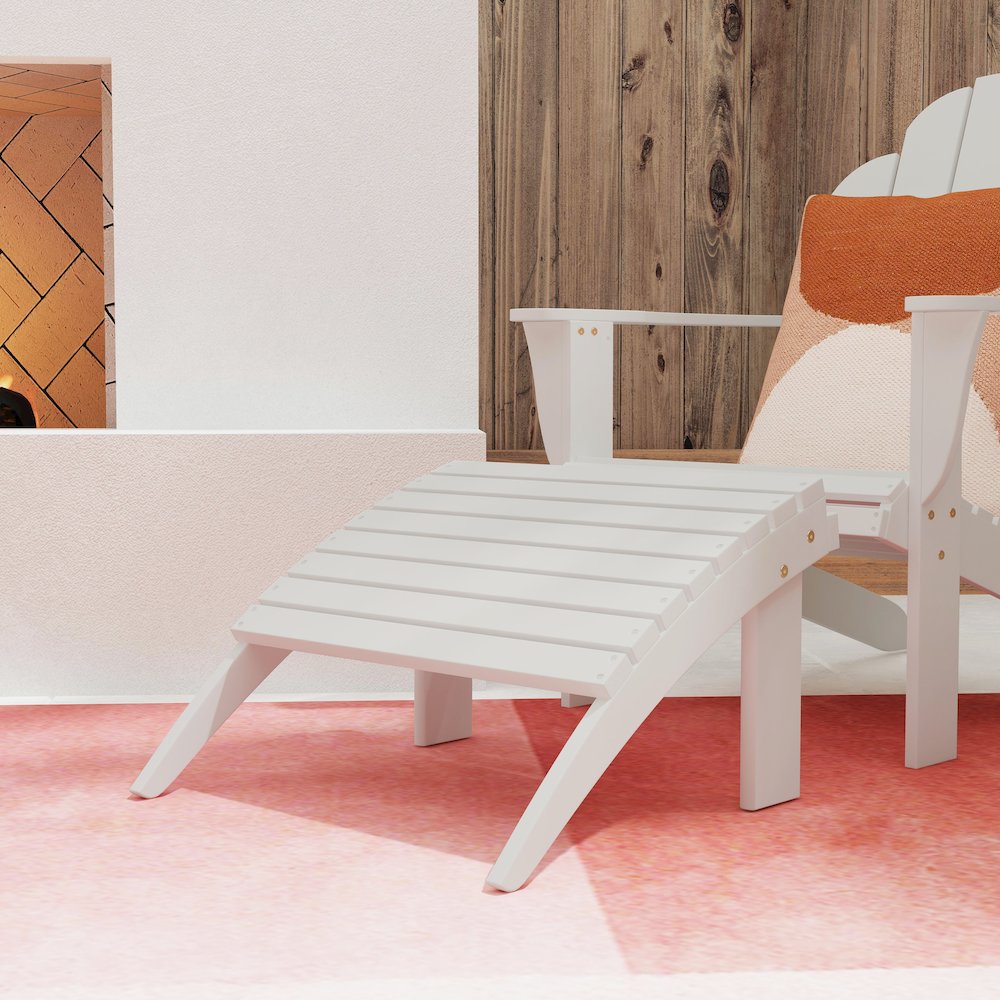 White Adirondack Ottoman