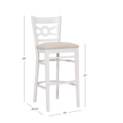 Teresa White Barstool W Uph Seat