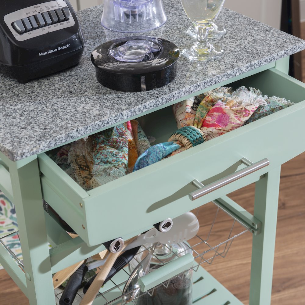 Roger Green Kitchen Island Granite Top