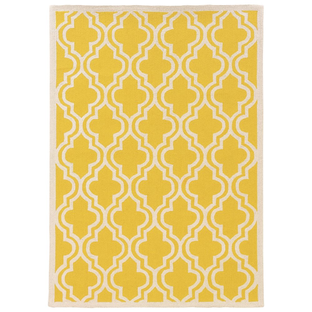 SilhouetteQuatrefoil Yellow & Ivory 2X3, Rug