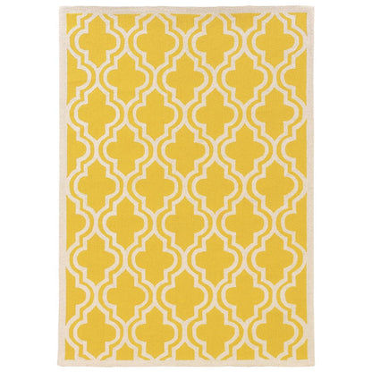 SilhouetteQuatrefoil Yellow & Ivory 2X3, Rug