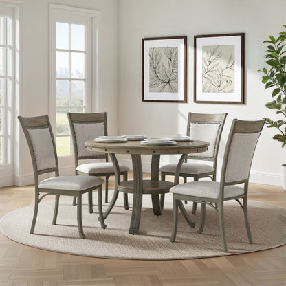 Franklin 5 Piece Casual Dining Group Pewter