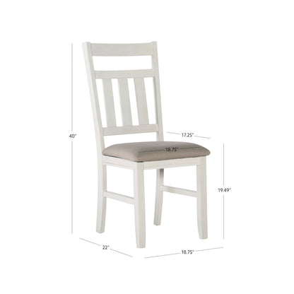 Turino Distressed White Side Chair