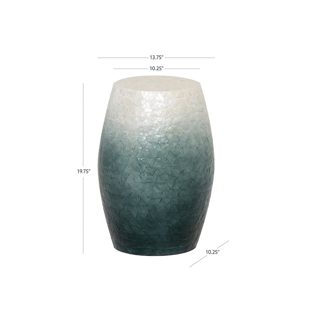 Prianna Ombre Capiz Mosaic Drum Table