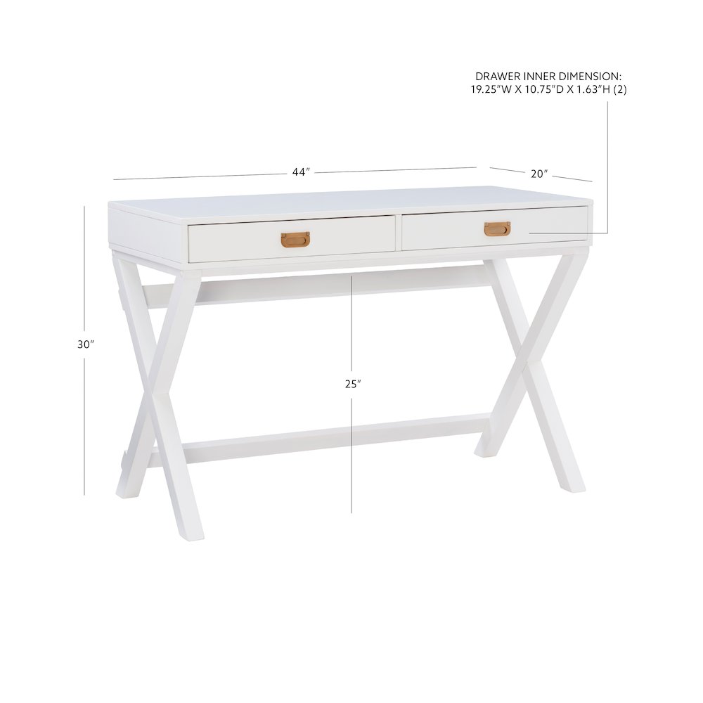 Peggy White Writing Desk