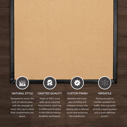 Athena Sisal & Black 8.9x12, Rug