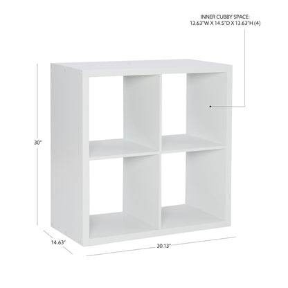 Galli 4 Cubby Storage Cabinet White