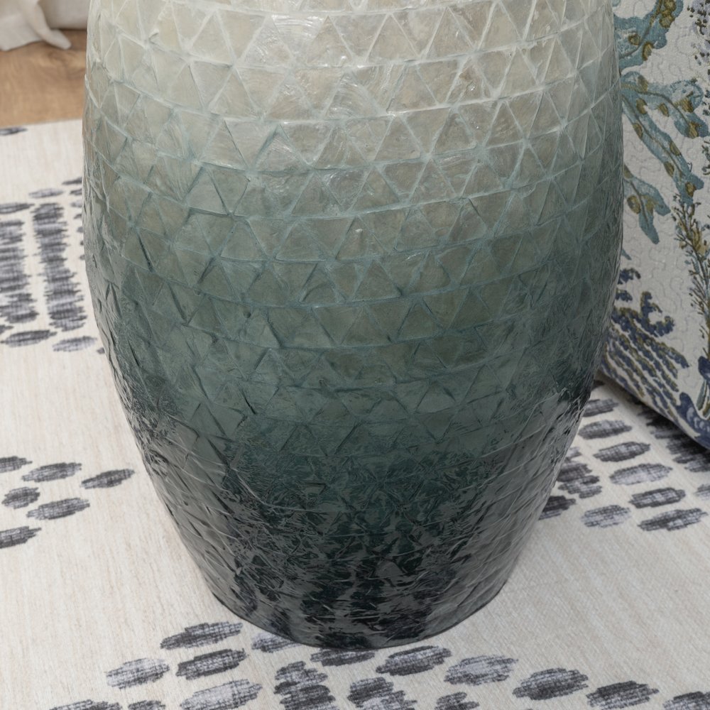 Prianna Ombre Capiz Mosaic Drum Table