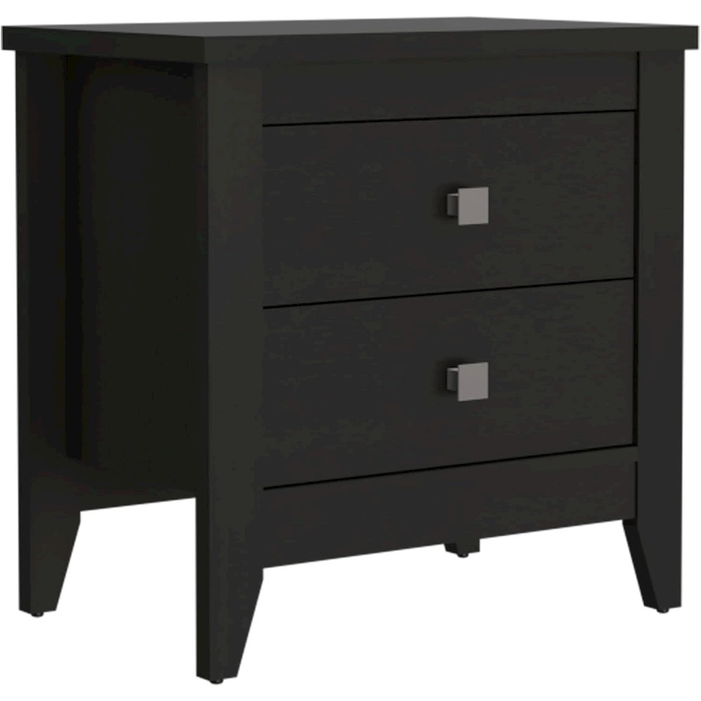 Amara 24" Tall Nightstand Black Black MDF
