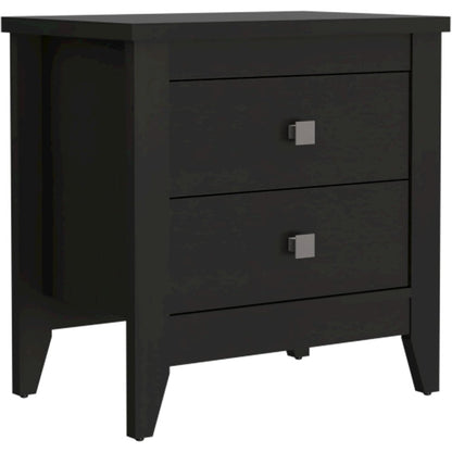 Amara 24" Tall Nightstand Black Black MDF