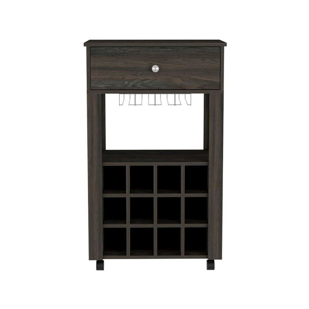 Memphis Bar Cart Espresso MDF