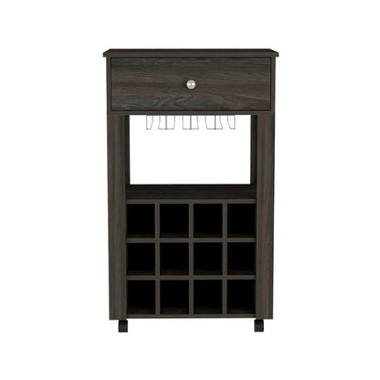 Memphis Bar Cart Espresso MDF