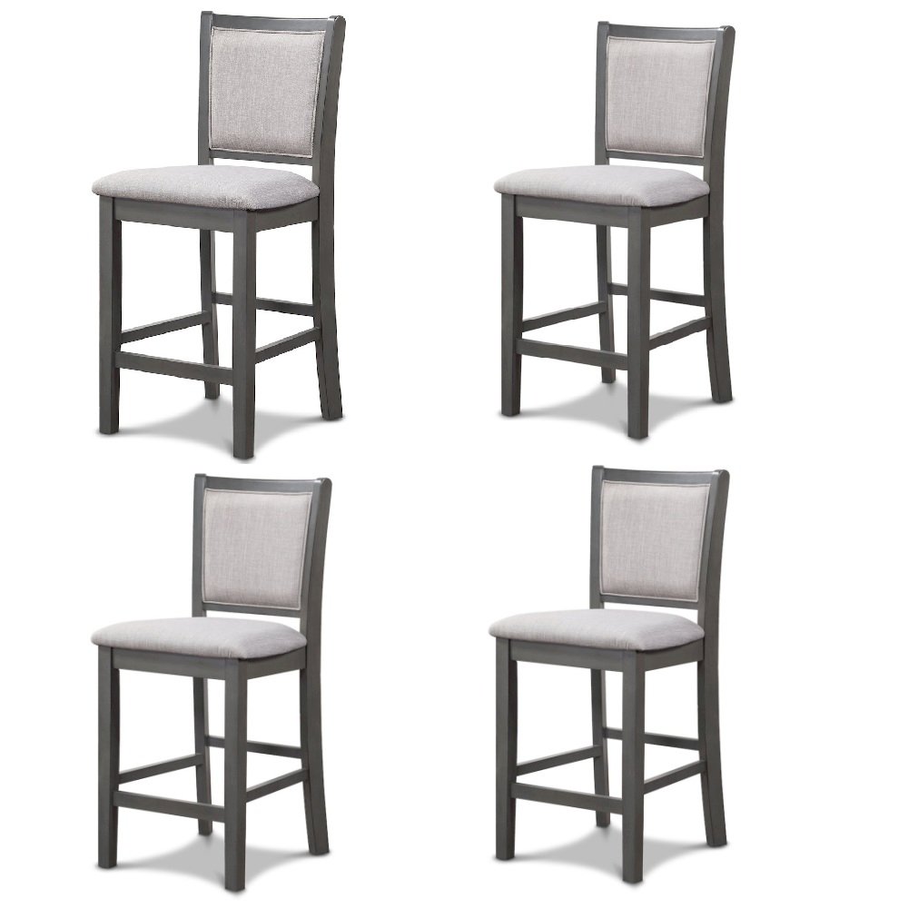 Amy Wood Counter Chair in Gray (Set of 4)