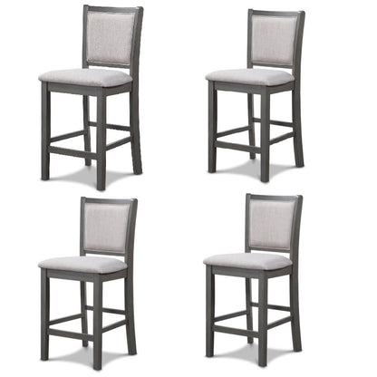 Amy Wood Counter Chair in Gray (Set of 4)