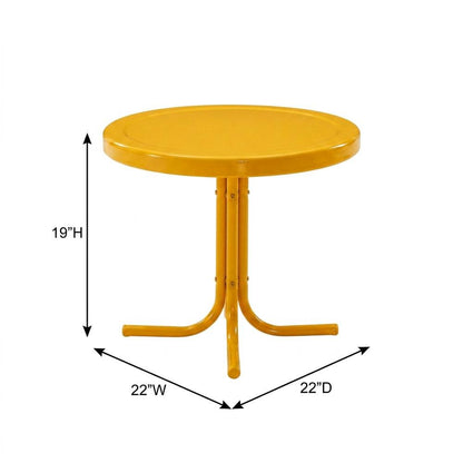 Tangerine Outdoor Chat Set with 2 Chairs and Side Table for Patio Lounge
