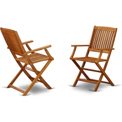 Wooden Patio Set Natural Oil, DICM52CANA