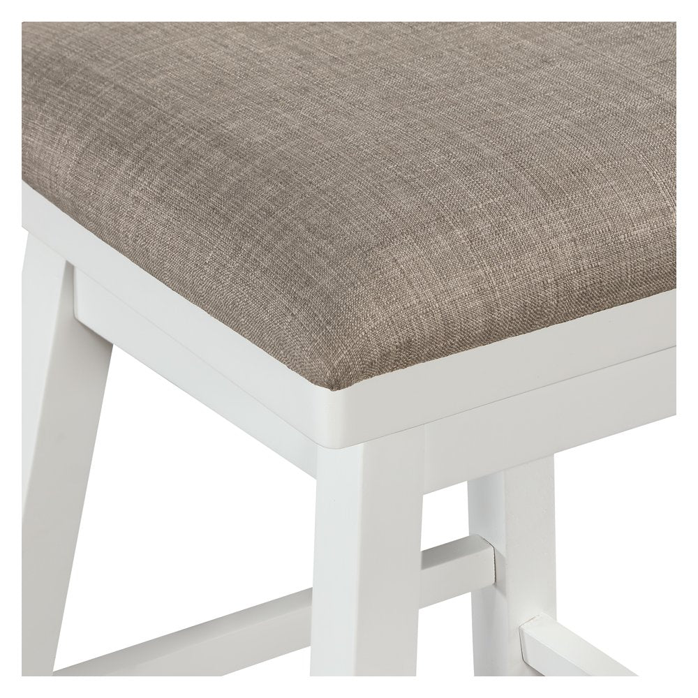 24in Brookline Swivel Barstool Pure White