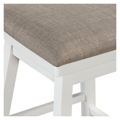 24in Brookline Swivel Barstool Pure White