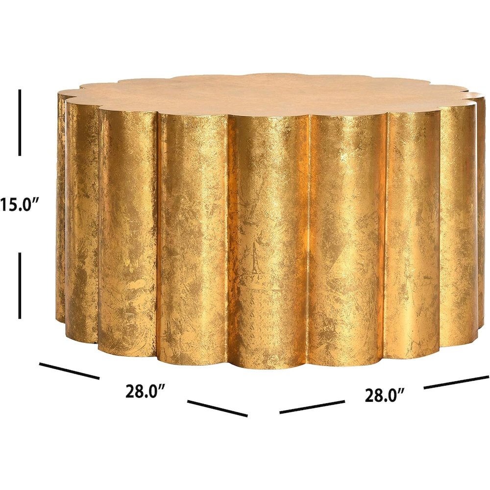 Home Collection Miriam Coffee Table, Gold