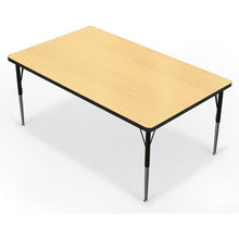 Activity Table - 36"X60" Rectangle - Fusion Maple Top Surface - Black Edgeband