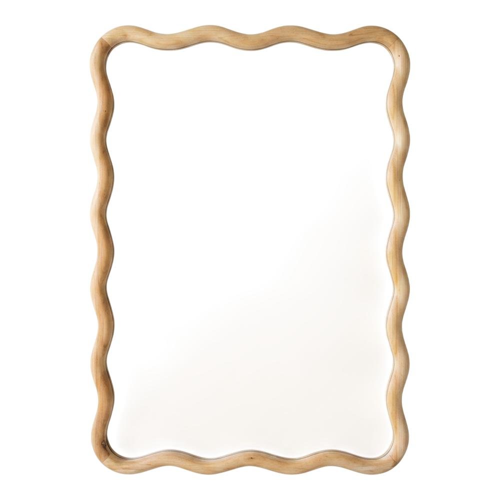 Wooden Squiggle Framed Mirror