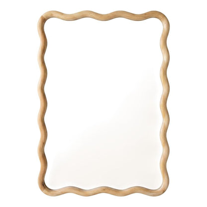 Wooden Squiggle Framed Mirror