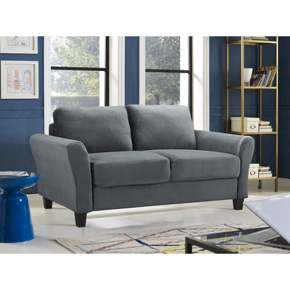 Westin Loveseat Rolled Arm Dark Grey