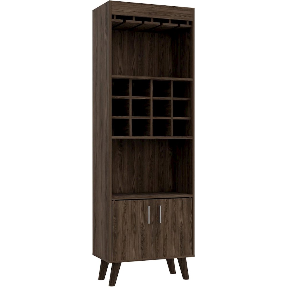 Oslo Bar Cabinet Dark Walnut MDF
