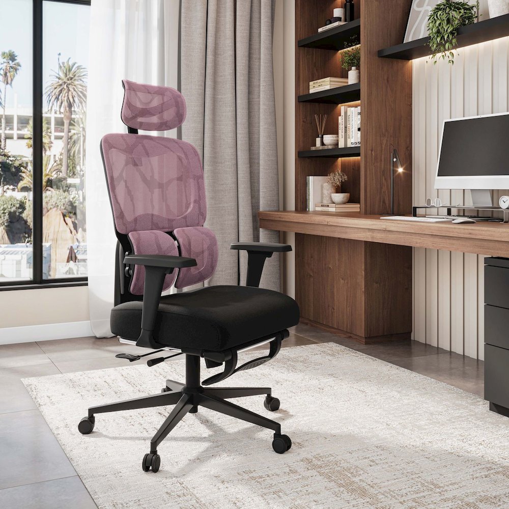 Office Chair with 9 Adjustable Points, Dual-Pad Lumbar Support, 3D Armrests