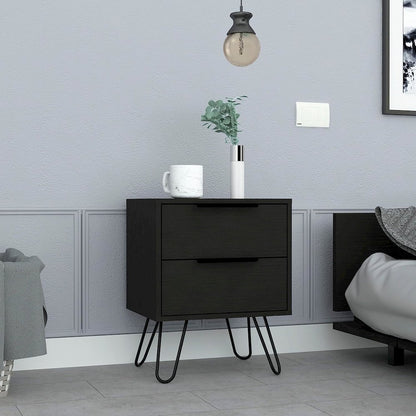 Augusta 2 Nightstand Black MDF