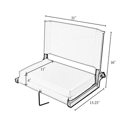 Stadium Chairs for Bleachers with Back Support