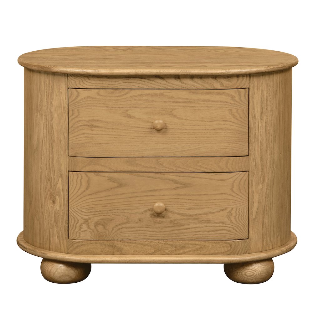 Astrid 2 - Drawer Nightstand In Solid Oak Wood