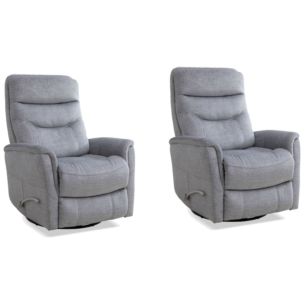 Capri Silver Recliner Nursery Glider Set – Elegant Boucle Chairs for Comfort