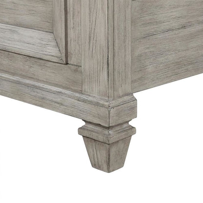 Solid Wood King Platform Bed Frame with Headboard, Wooden Bedroom Beds